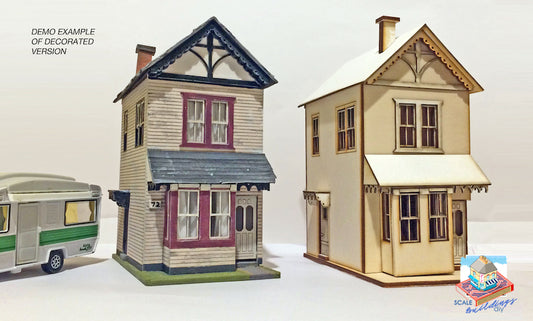 QUARTER SCALE DOLLHOUSE ship clad miniature house english Victorian seaside 1/48 dollhouse easy wood kit craft gift Willow House