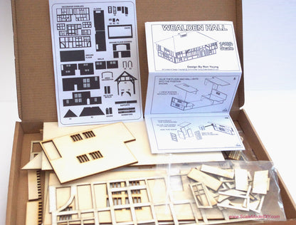 1:144 Miniature Wealden Hall Micro Dolls House Kit Model