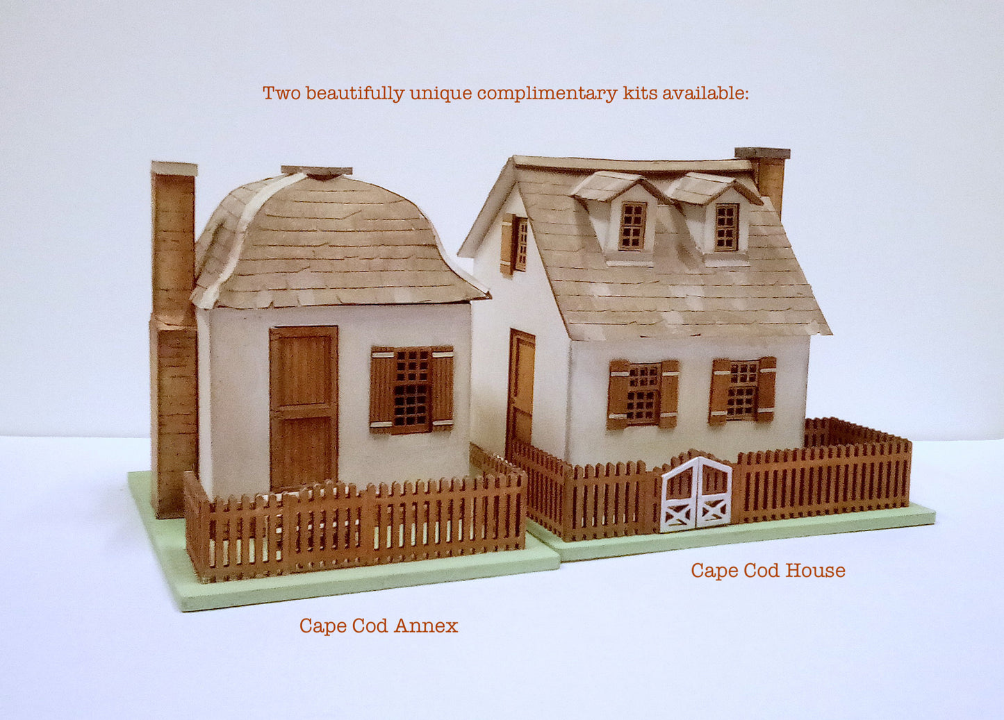 1:48 Cape Cod House Miniature dollshouse model kit quarter scale 1/48th dolls house for Christmas gift