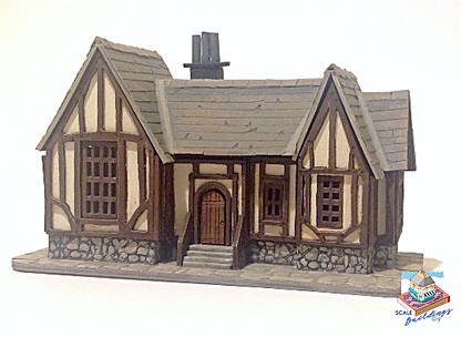 Hawthorne Tudor Hunting Lodge Fantasy miniature 1/144th Dolls House Laser Cut house kit for Christmas gift